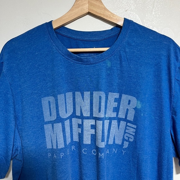 The Office Dunder Mifflin Shirt XL Vintage Look - Blue - Picture 8 of 10